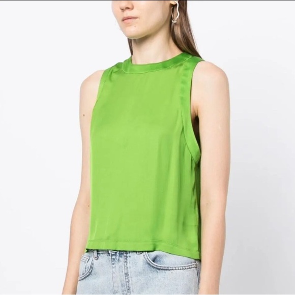 Alice + Olivia Green Zipper Back Tank Top - Picture 7 of 8